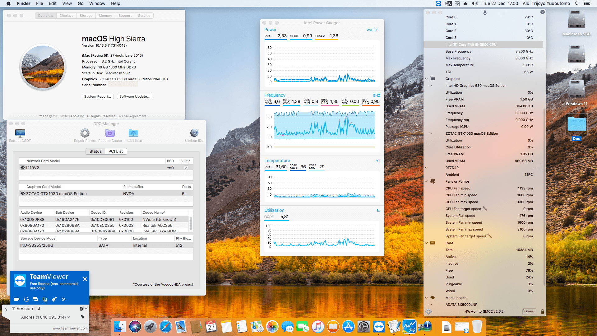 Success Hackintosh macOS High Sierra 10.13.6 Build 17G14042 in Dell Optiplex 5040 SFF